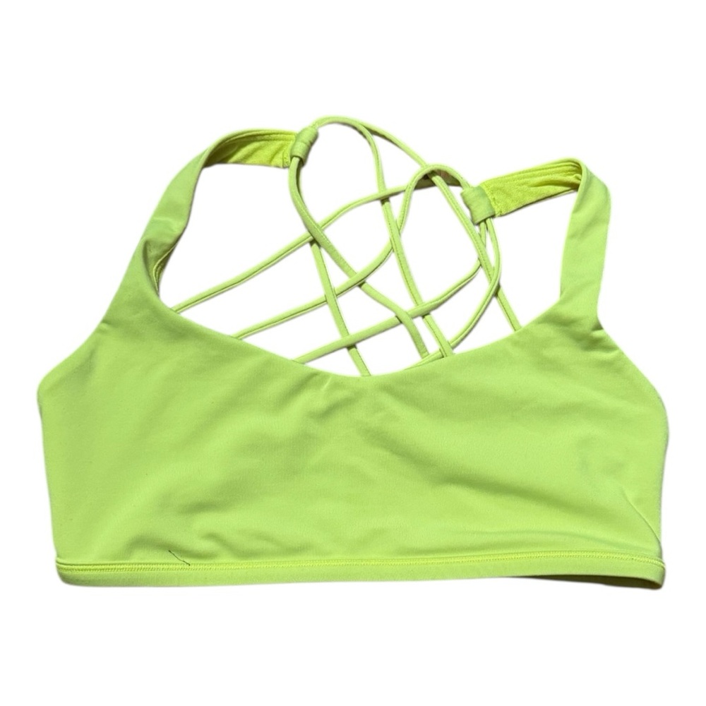 Lululemon Free to Be Bra Wild *Light Support, A/B Cup - Electric Lemon SZ 6 - Picture 3 of 5